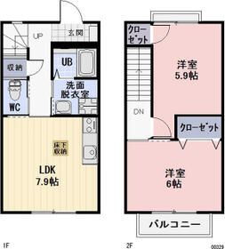 愛知県稲沢市下津下町西２ 稲沢駅 2LDK 一戸建て 賃貸物件詳細