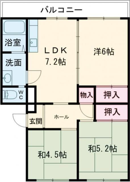 メゾン・ド・シャモニー 3階 3DK 賃貸物件詳細
