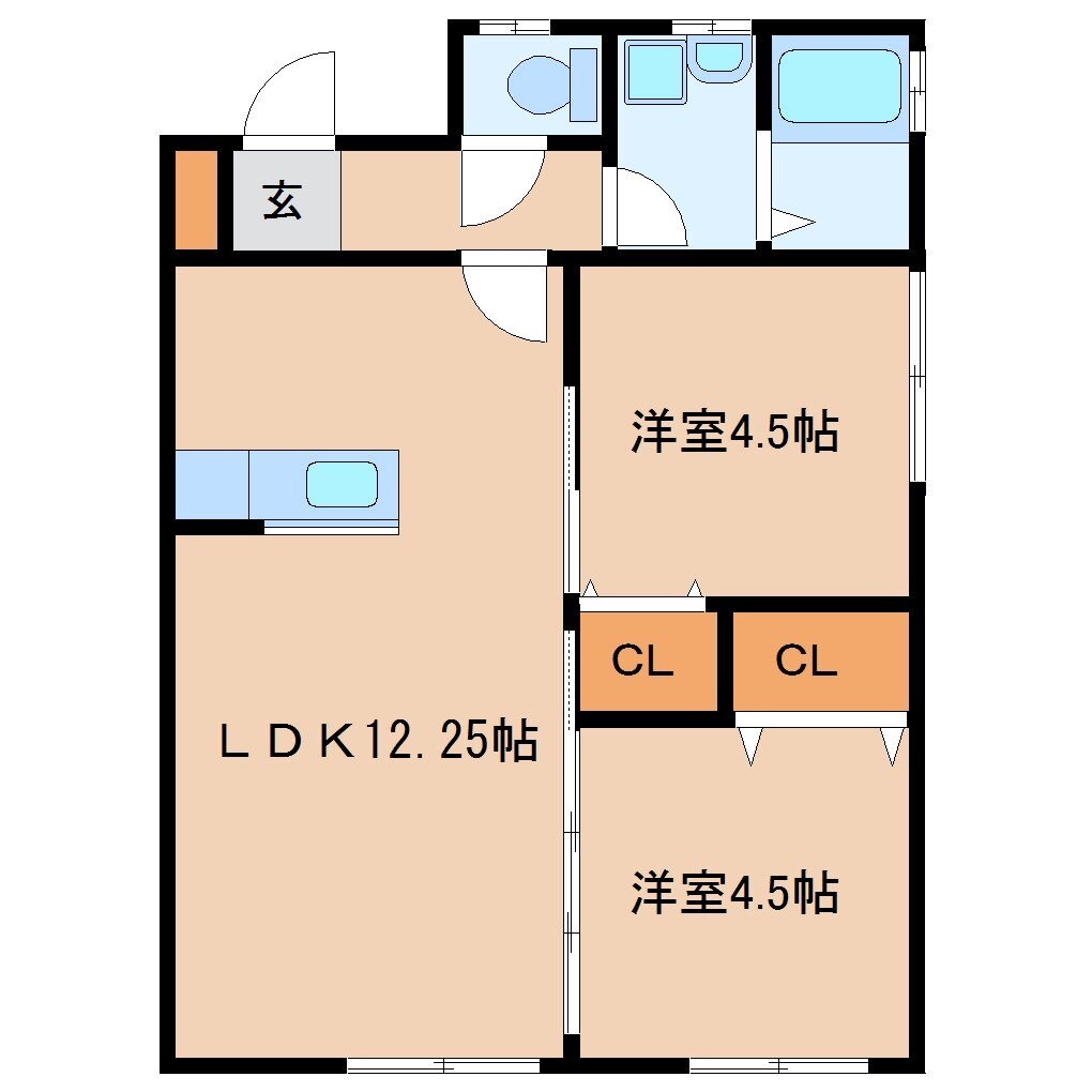 ＮＲ１９ 2階 2LDK 賃貸物件詳細