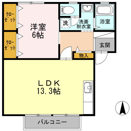 新潟県新潟市西区ときめき西２ 新潟駅 1LDK アパート 賃貸物件詳細