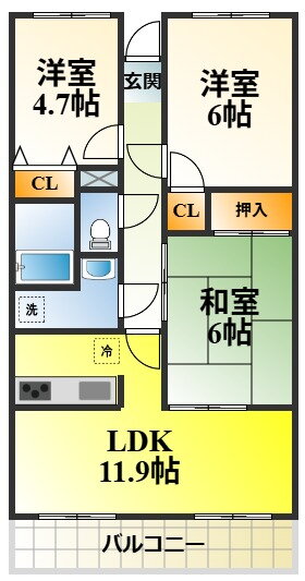 グランエクセル麻生中 3階 3LDK 賃貸物件詳細