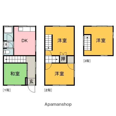 広島県広島市中区西白島町 新白島駅 3DK 一戸建て 賃貸物件詳細