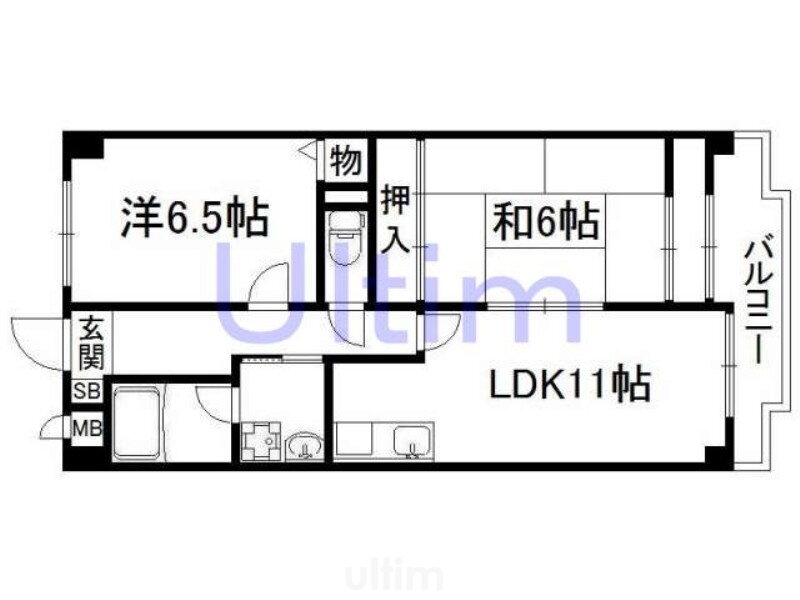 ラポート池の川 3階 2LDK 賃貸物件詳細