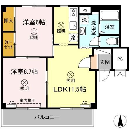 岡山県岡山市北区高柳西町 備前三門駅 2LDK マンション 賃貸物件詳細