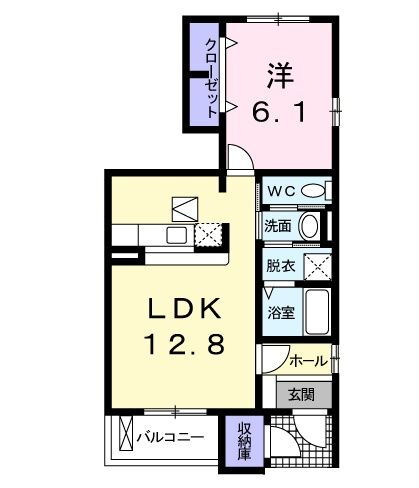 ベルソーＡ 1階 1LDK 賃貸物件詳細