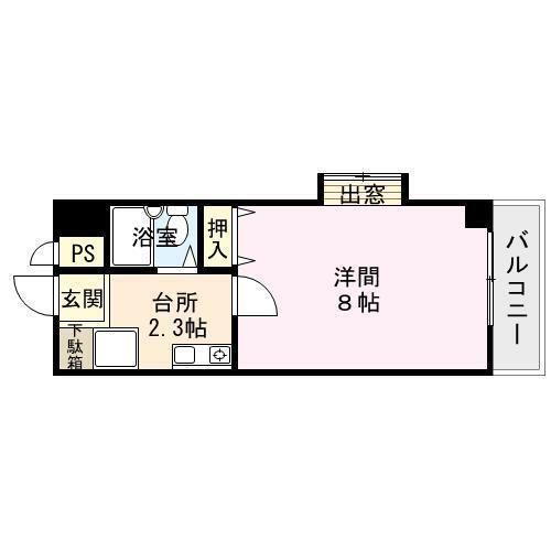 ドミールＩＩＳＳ 2階 1K 賃貸物件詳細
