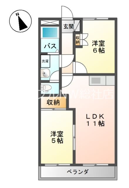 岡山県倉敷市西阿知町西原 西阿知駅 2LDK アパート 賃貸物件詳細
