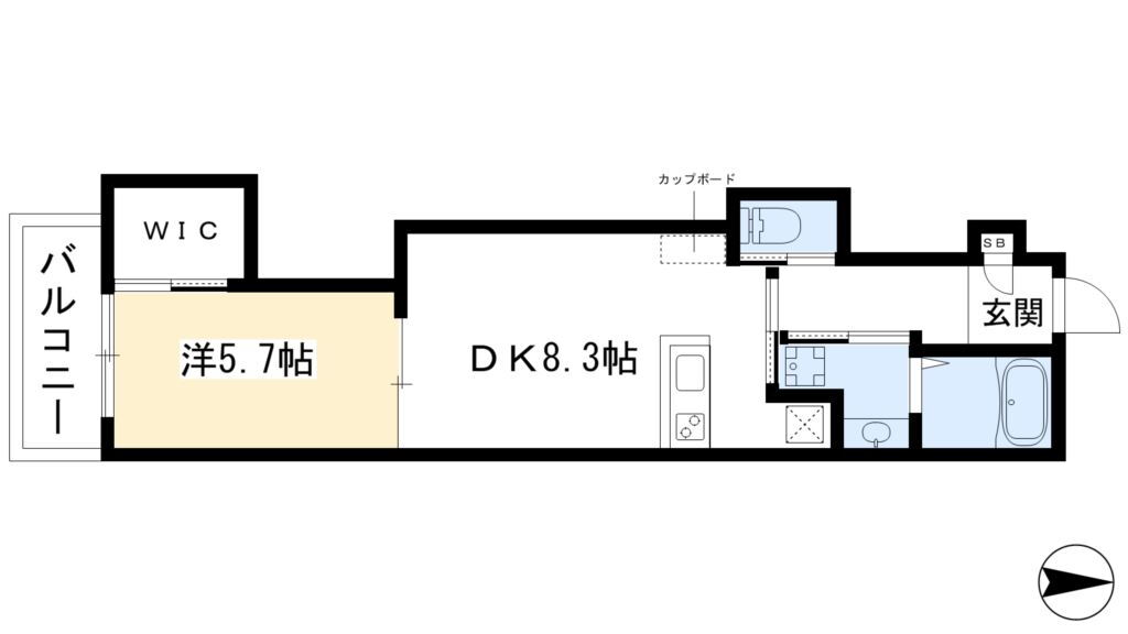 Ｈａｎａｎｏｋｉ　ＦＬＡＴ 2階 1LDK 賃貸物件詳細
