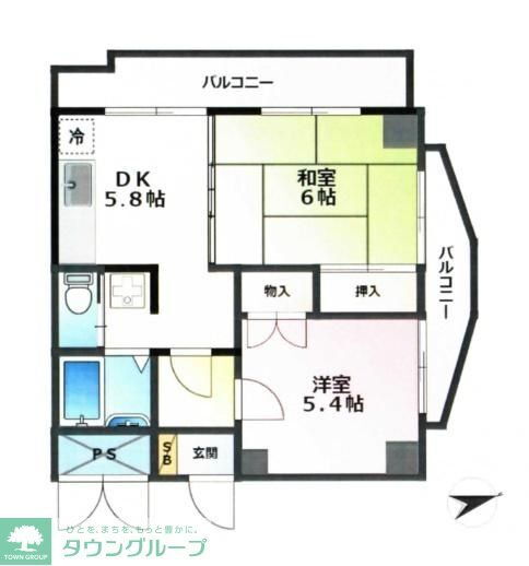 北千住慶寿苑ビル 3階 2DK 賃貸物件詳細