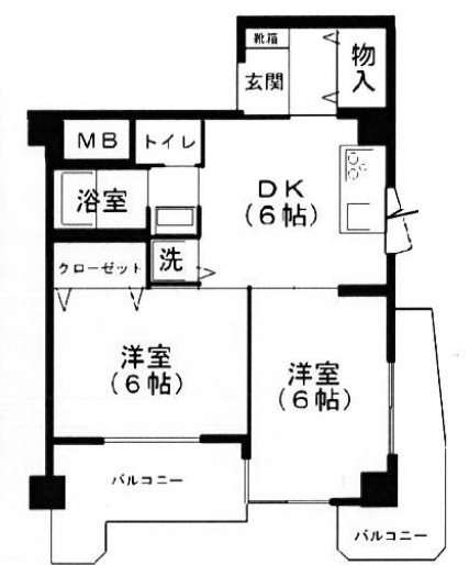 ドネグレイス立川ビル 10階 2DK 賃貸物件詳細