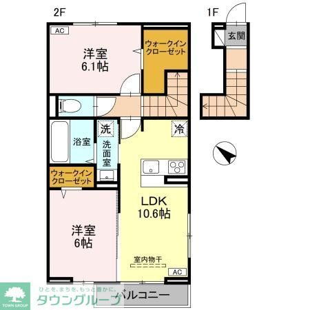 埼玉県越谷市蒲生２ 蒲生駅 2LDK アパート 賃貸物件詳細