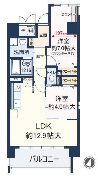 大阪府大阪市北区大淀中３ 福島駅 2LDK マンション 賃貸物件詳細