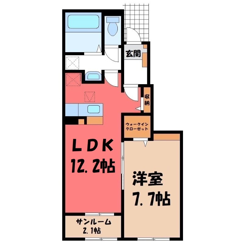 埼玉県熊谷市柿沼 熊谷駅 1LDK アパート 賃貸物件詳細