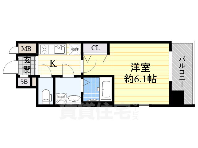 大阪府大阪市福島区海老江８ 野田阪神駅 1K マンション 賃貸物件詳細