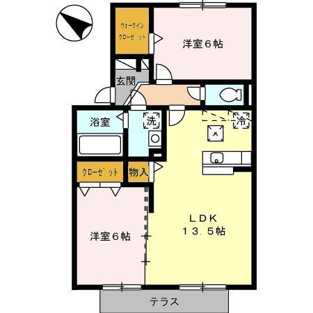 福岡県宮若市福丸 直方駅 2LDK アパート 賃貸物件詳細