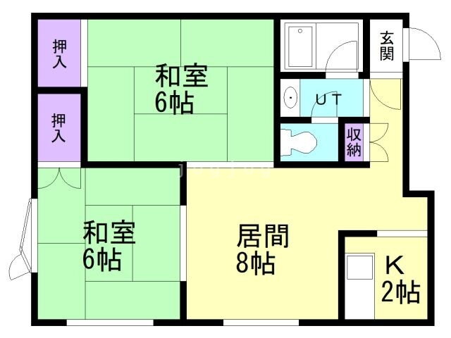 北海道札幌市東区北十六条東１３ 環状通東駅 2LDK アパート 賃貸物件詳細