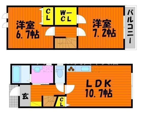 岡山県岡山市北区今保 庭瀬駅 2LDK アパート 賃貸物件詳細