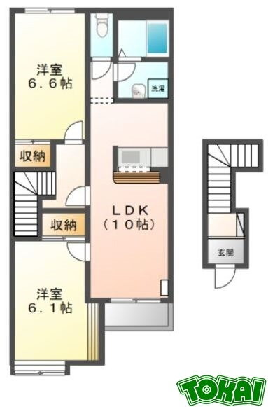 三重県度会郡玉城町上田辺 外城田駅 2LDK アパート 賃貸物件詳細