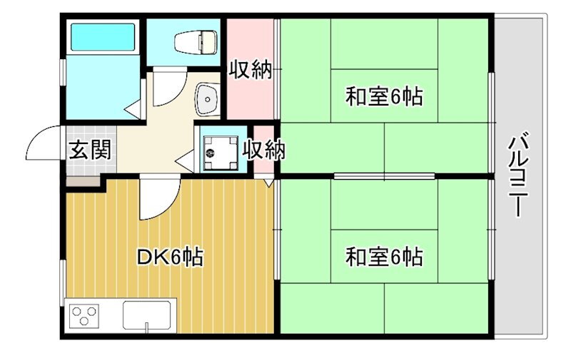 福岡県筑紫野市塔原東３ 二日市駅 2DK アパート 賃貸物件詳細