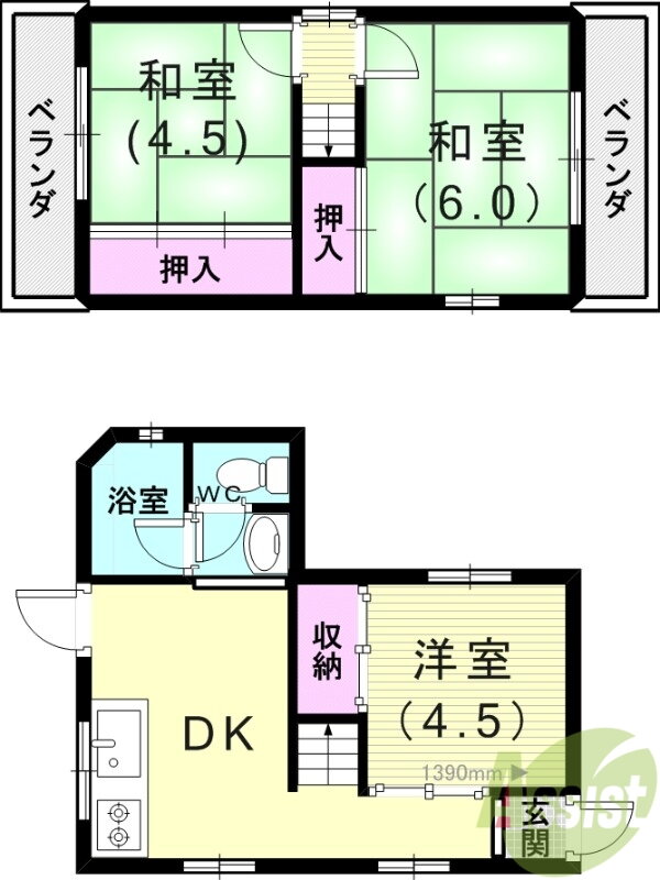 兵庫県神戸市須磨区天神町４ 須磨寺駅 3DK 一戸建て 賃貸物件詳細