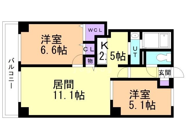 北海道札幌市白石区平和通２丁目北 白石駅 2LDK マンション 賃貸物件詳細