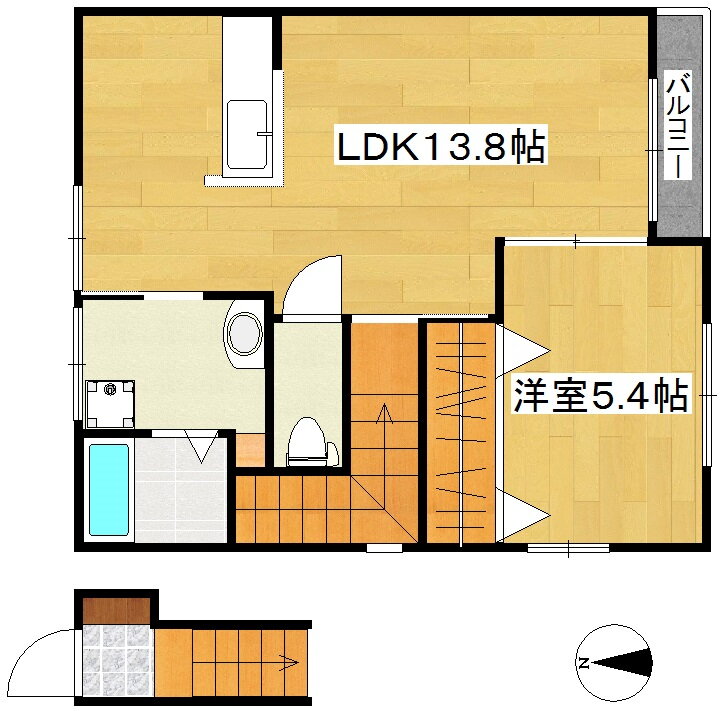 モンテ・ヴェールＭ 2階 1LDK 賃貸物件詳細