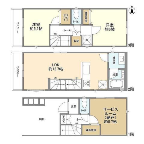 Ｋｏｌｅｔ足立椿０３ 2SLDK 賃貸物件詳細