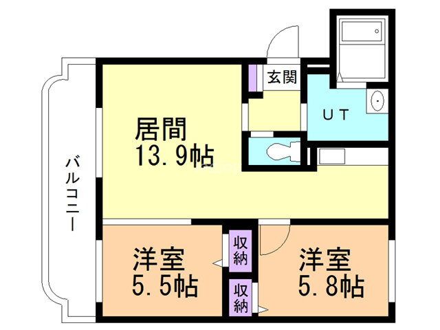 サンクレール常盤 1階 2LDK 賃貸物件詳細