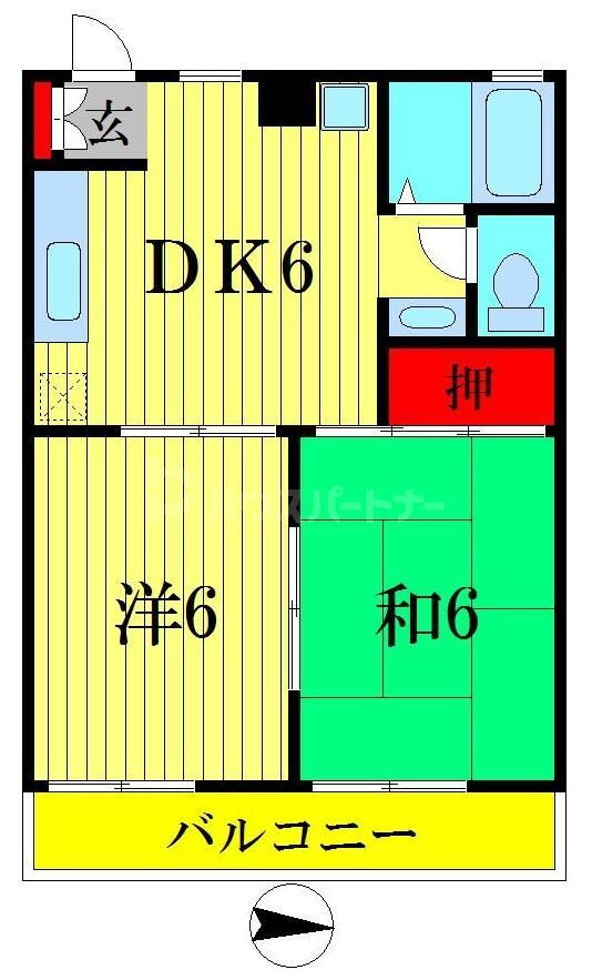東京都葛飾区東水元３ 金町駅 2DK アパート 賃貸物件詳細
