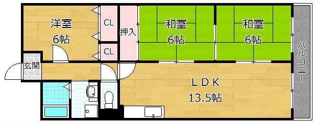 大阪府枚方市招提南町１ 枚方市駅 3LDK マンション 賃貸物件詳細