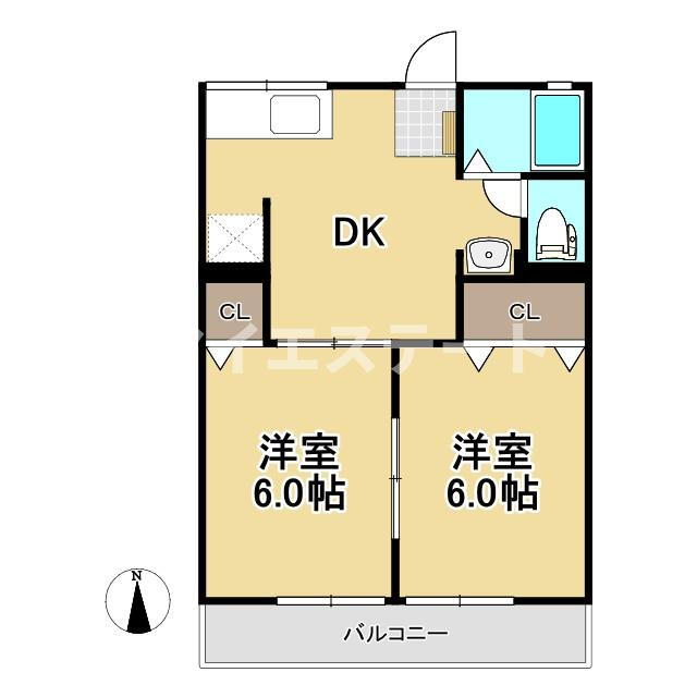 ベル・ヴィ２１ 2階 2DK 賃貸物件詳細