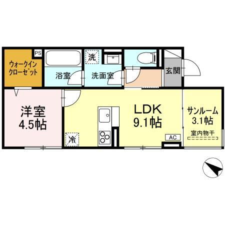 広島県福山市引野町５ 東福山駅 1SLDK アパート 賃貸物件詳細
