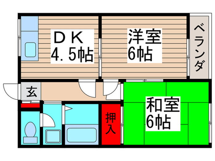 千葉県船橋市西船６ 西船橋駅 2DK アパート 賃貸物件詳細