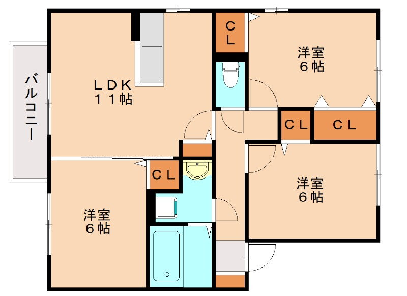 福岡県宮若市竹原 3LDK アパート 賃貸物件詳細