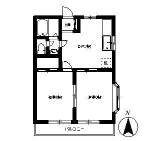 埼玉県所沢市大字上安松 新秋津駅 2DK アパート 賃貸物件詳細