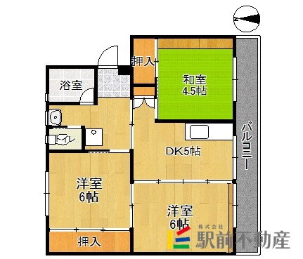 福岡県大牟田市大字歴木 3DK マンション 賃貸物件詳細