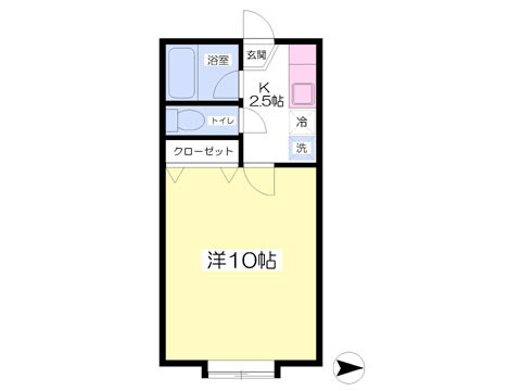 岩手県盛岡市本宮２ 盛岡駅 1K アパート 賃貸物件詳細