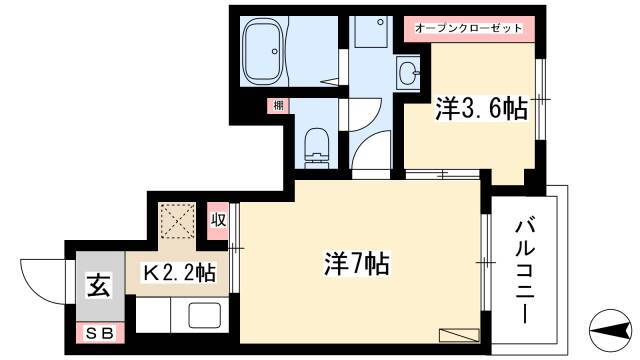 愛知県名古屋市中川区上脇町１ 荒子駅 1SK アパート 賃貸物件詳細