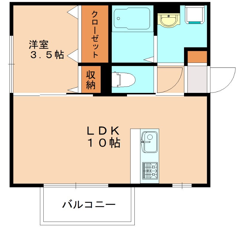 福岡県宮若市竹原 1LDK アパート 賃貸物件詳細