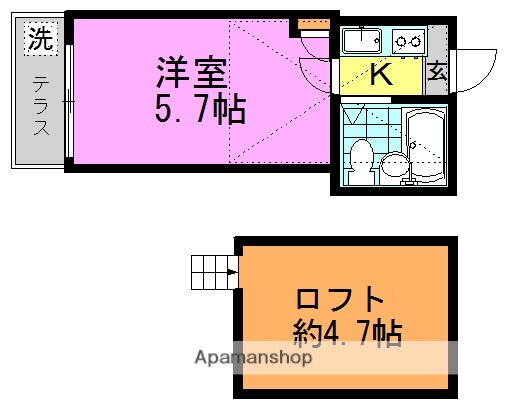 東京都杉並区和田３ 東高円寺駅 1K アパート 賃貸物件詳細
