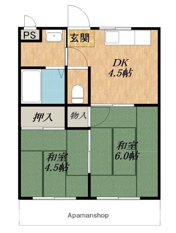 滋賀県愛知郡愛荘町豊満 愛知川駅 2DK アパート 賃貸物件詳細