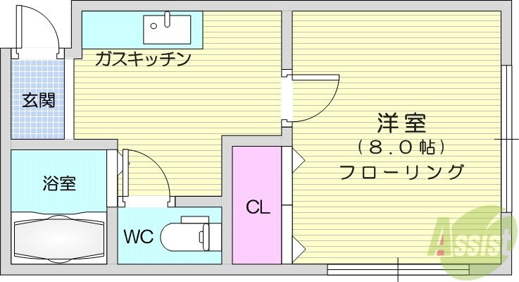 あけぼのハウス 2階 1DK 賃貸物件詳細