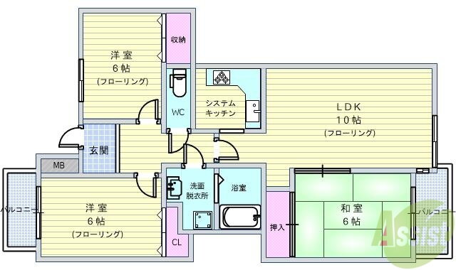 リブレ刀根山 2階 3LDK 賃貸物件詳細