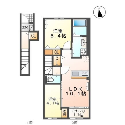 福島県いわき市錦町中迎４ 2LDK アパート 賃貸物件詳細