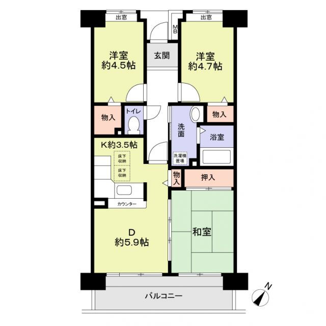 埼玉県新座市新堀３ 清瀬駅 3DK マンション 賃貸物件詳細
