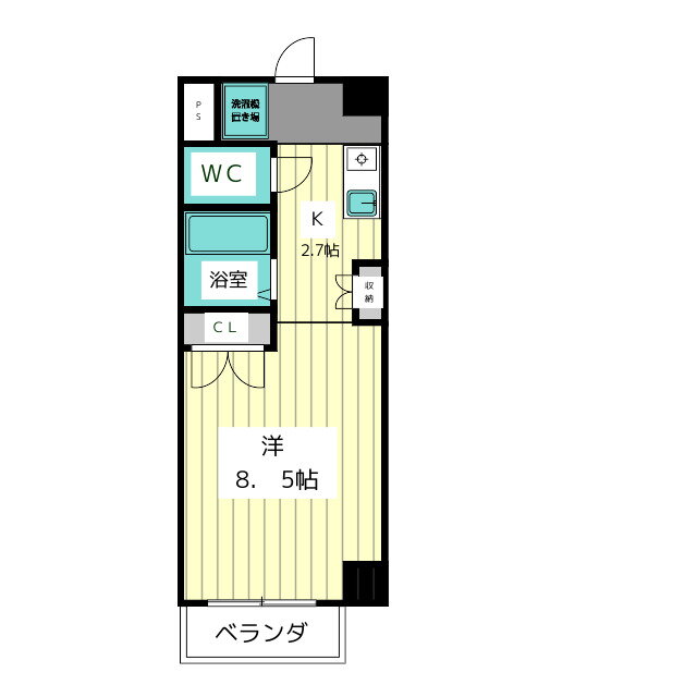愛知県名古屋市名東区にじが丘２ 星ヶ丘駅 1K マンション 賃貸物件詳細