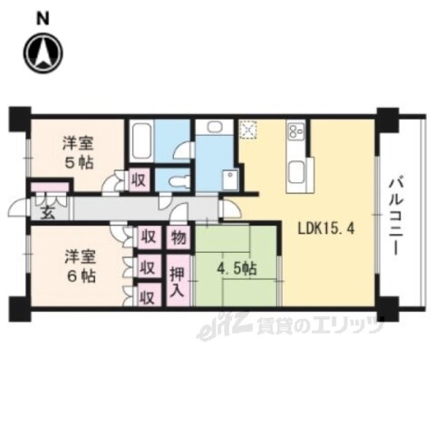 京都府向日市寺戸町寺田 桂川駅 3LDK マンション 賃貸物件詳細