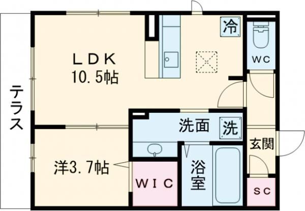福岡県福岡市中央区今川１ 唐人町駅 1LDK アパート 賃貸物件詳細