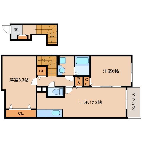 奈良県生駒市南田原町 生駒駅 2LDK アパート 賃貸物件詳細