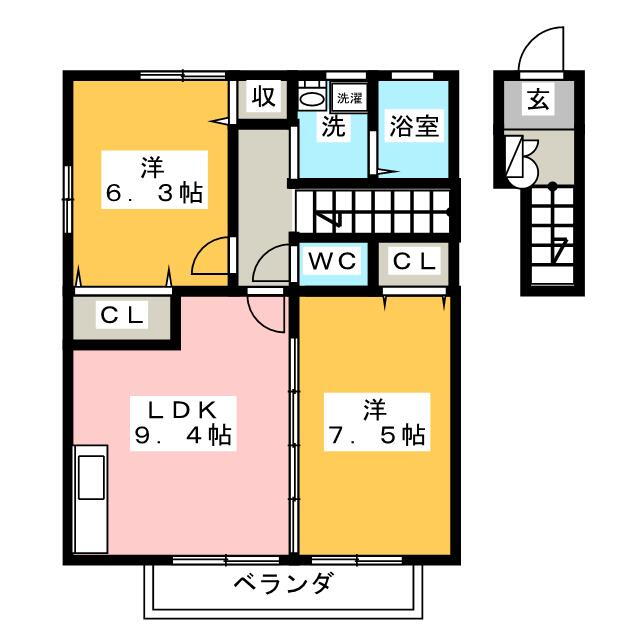 愛知県高浜市向山町１ 三河高浜駅 2LDK アパート 賃貸物件詳細